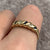 Sapphire & Diamond Channel Set Stacking Ring 9ct 9k Yellow Gold - Size Q 1/2