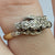 Antique Art Deco Diamond 5 Stone Platinum Ring 18ct 18k Yellow Gold - Size K