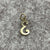 E Initial Script Pendant or Charm 9ct 9k Yellow Gold