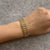 Fancy Tapered Watch Link Style Texture Detail Bracelet 9k 9ct Yellow Gold - 7.5"