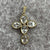 Cross Pendant with Oval Bezel Set CZ 9ct 9k Yellow Gold