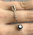 Black And White Diamond Round Cut Drop Chain Pendant 9ct 9k White Gold