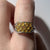 Yellow Sapphire Cluster Ring 9ct White Gold - Size N