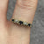 Sapphire & Diamond Band Ring 9ct 9k Yellow Gold - Size P 1/2