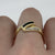 Sapphire & Diamond Channel Set Zig Zag Ring 9ct 9K Yellow Gold - Size L