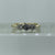 Three Stone Trilogy CZ Ring 9ct 9k Yellow Gold  - Size J