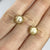 Pearl Bark Finish Stud Earrings 18ct 18k Yellow Gold