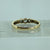 Cubic Zirconia Trilogy Bezel Set Ring 9ct 9k Yellow Gold - Size P 1/2