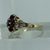 Garnet Daisy Flower Cluster Ring 9ct 9k Yellow Gold - Size O