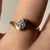 Diamond Bypass Twist Solitaire Illusion Setting Ring 9ct 9K Yellow Gold - Size J