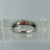 Garnet Solitaire Square Cut Band Ring 9ct 9K White Gold - Size N