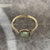 Opal & Diamond Halo Accent Ring 9ct 9k Yellow Gold - Size L