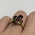 Ornate Garnet Cluster Ring 9ct 9k Yellow Gold  - Size N