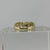 CZ Channel Set Twist Crossover Ring 9ct 9k Yellow Gold - Size O