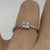 Diamond .30ct Princess Cut Cluster Engagement Ring 18ct White Gold - Size K 1/2