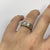 Diamond Chunky Band Ring 9ct 9k White Gold  - Size N 1/2