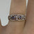 Diamond & Iolite Heart Detail Band Ring 9ct 9k White Gold - Size K