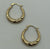 Textured Creole Small Hoop Earrings 9ct 9k Yellow Gold