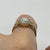 Rose Cut White Topaz Halo Ring 9ct 9k Yellow Gold - Size N 1/2