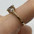 Prasiolite & White Zircon Accent Ring 9ct 9k Rose Gold - Size P 1/2