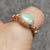 Opal Bezel Set Baroque Shoulder Ring 9ct 9k Rose Gold - Size U