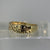 Greek Key Crossover Cubic Zirconia Accents Ring 14ct 14K Yellow Gold - Size R