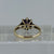 Diamond & Sapphire Daisy Flower Cluster Ring 9ct 9k Yellow Gold  - Size L 1/2