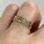 CZ Bark Finish Band Ring 9ct 9k Yellow Gold - Size N