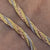 Three Tone Textured Twist Herringbone Necklace 9ct 9k Yellow White Rose Gold 16"