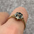 Sapphire & Diamond Cluster Ring 9ct 9k Yellow Gold - Size R