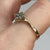 CZ Cluster Bypass Ring 14ct 14k Yellow Gold  - Size Q