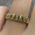 Diamond Two Tone Ribbed Band Ring 18ct 18k Yellow Gold - Size M