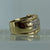 Diamond 0.05ct Chunky Lightening Bolt Ring 18ct 18k Yellow Gold  - Size L 1/2