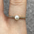 Pearl & CZ Dainty Ring 9ct 9k Yellow Gold  - Size N 1/2