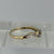 Diamond Crossover Twist Ring 9ct 9k Yellow Gold  - Size O