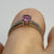 Pink Sapphire & Diamond Accent Ring 9ct 9k White Gold - Size L