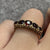 Garnet Five Stone Ring 9ct 9k Yellow Gold - Size O