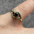 Sapphire & Diamond Trilogy Twist Crossover Ring 9ct 9k Yellow Gold - Size G 1/2