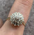 Diamond Tiered Cluster Flower Style Ring 9ct 9k Yellow Gold - Size O