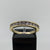 Cubic Zirconia Half Eternity Channel Set Ring 9ct 9k Yellow Gold - Size P 1/2