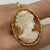 Cameo Pendant And Brooch Vintage 18ct 18k Yellow Gold