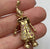 Ruby & Clear Quartz Articulated Clown Pendant  9ct 9k Yellow Gold