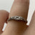 Antique Diamond & Platinum Trilogy Ring 18ct 18K Yellow Gold - Size J 1/2