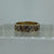 CZ Bark Finish Band Ring 9ct 9k Yellow Gold - Size N