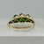 Diopside Trilogy Diamond Accent Ring 9ct 9k Yellow Gold - Size M