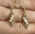 Pearl Trilogy Twist Cut Drop Earrings 9ct 9k Yellow Gold