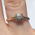 Antique Diamond Platinum Ring 18ct 18k Yellow Gold - Size M 1/2