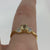 Green Sapphire & Diamond Ring 18ct 18K Yellow Gold - Size N 1/2