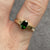 Tsavorite Green Garnet Solitaire Ring 9ct 9k Yellow Gold - Size N