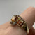 Citrine, Fire Opal, Spessartite Garnet, Diamond Ring 9ct 9k Yellow Gold - Size S